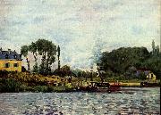 Alfred Sisley Boote bei Bougival oil painting reproduction
